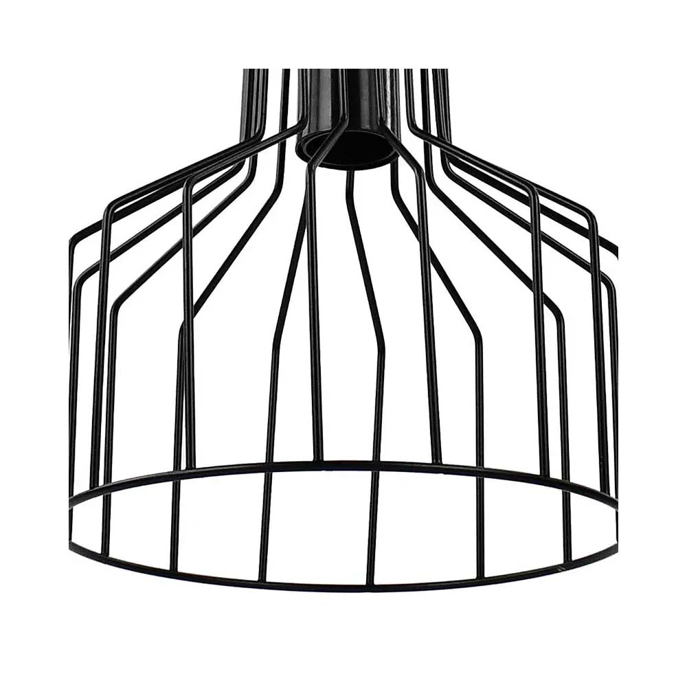 CANDIL REJILLA ACERO NEGRO DETALLE DORADO 21.5X120CM E27 127V MAXXI *** HAE ***