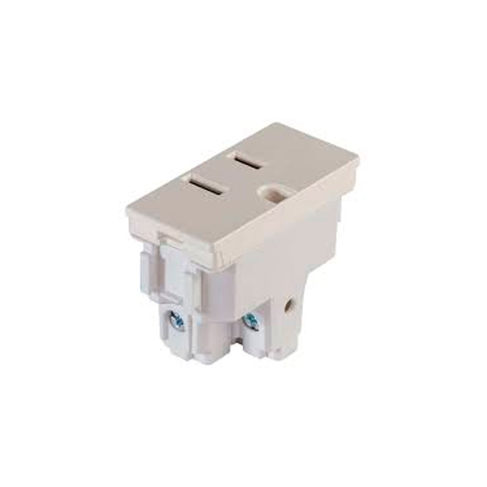 CONTACTO ESTEVEZ UNNO 2 POLOS CON TIERRA 1 MÓDULO BLANCO