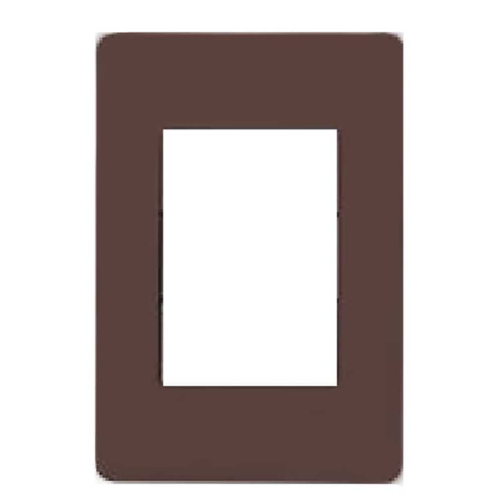 PLACA ESTEVEZ UNNO 3 MÓDULOS CHOCOLATE CHASIS BLANCO