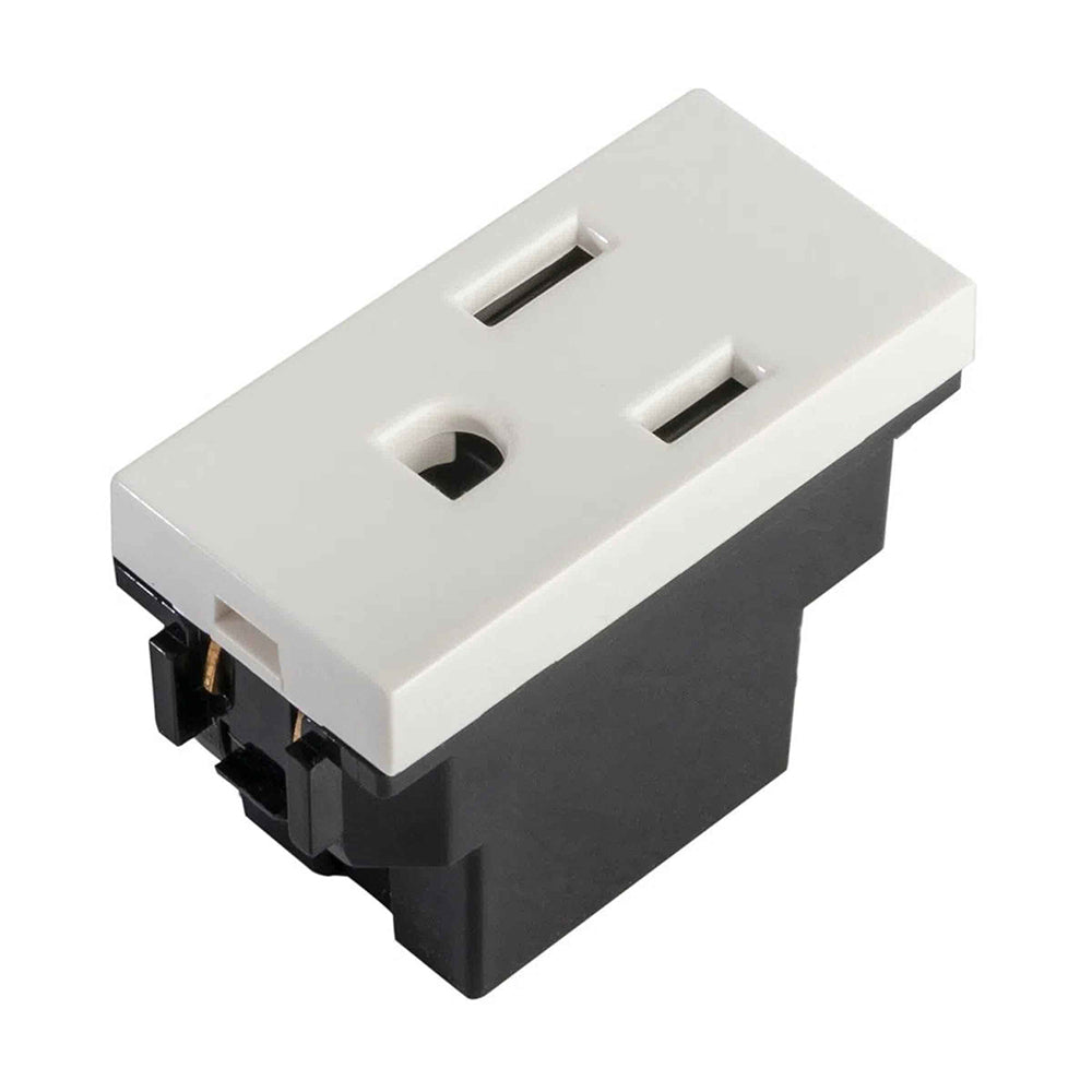 CONTACTO ESTEVEZ ZENIT 2 POLOS CON TIERRA 1 MÓDULO BLANCO