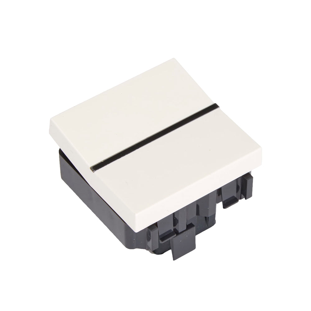 APAGADOR SENCILLO ESTEVEZ ZENIT 2 MÓDULOS BLANCO