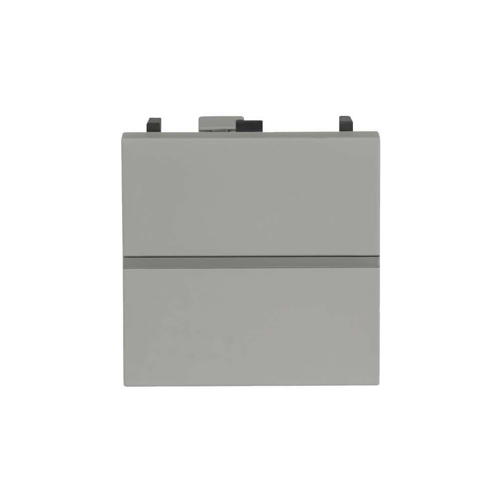 APAGADOR SENCILLO ESTEVEZ ZENIT 2 MÓDULOS PLATA