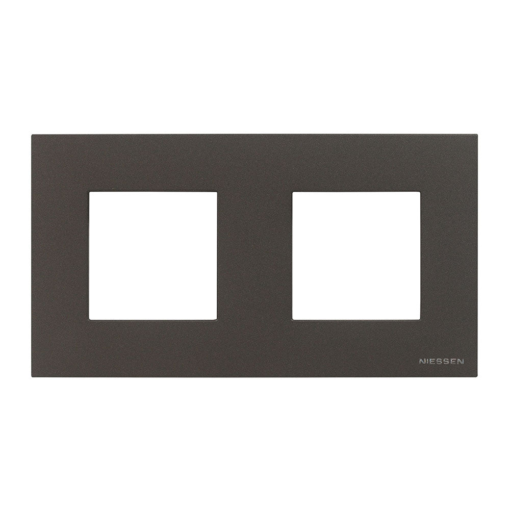 PLACA ESTEVEZ ZENIT 2 MÓDULOS MÁS 2 MÓDULOS DOBLE CAJA EUROPEA ANTRACITA