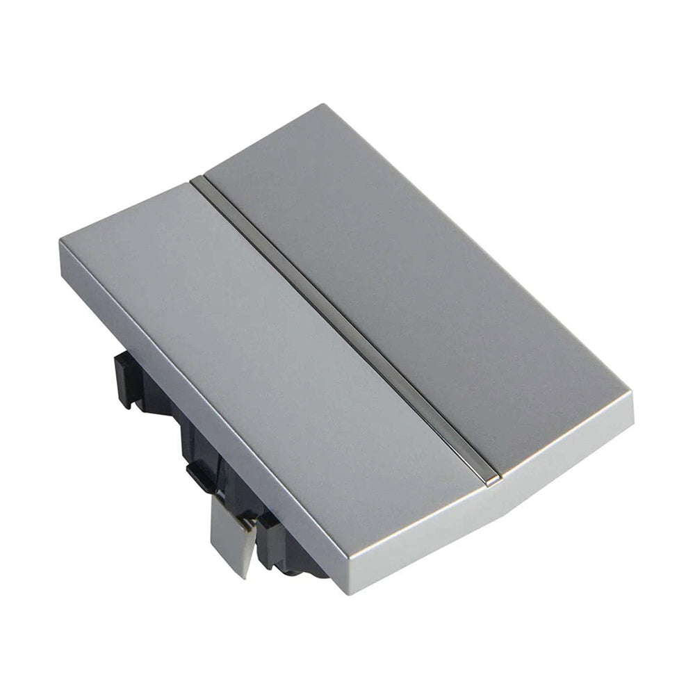 APAGADOR SENCILLO ESTEVEZ ZENIT 3 MÓDULOS PLATA