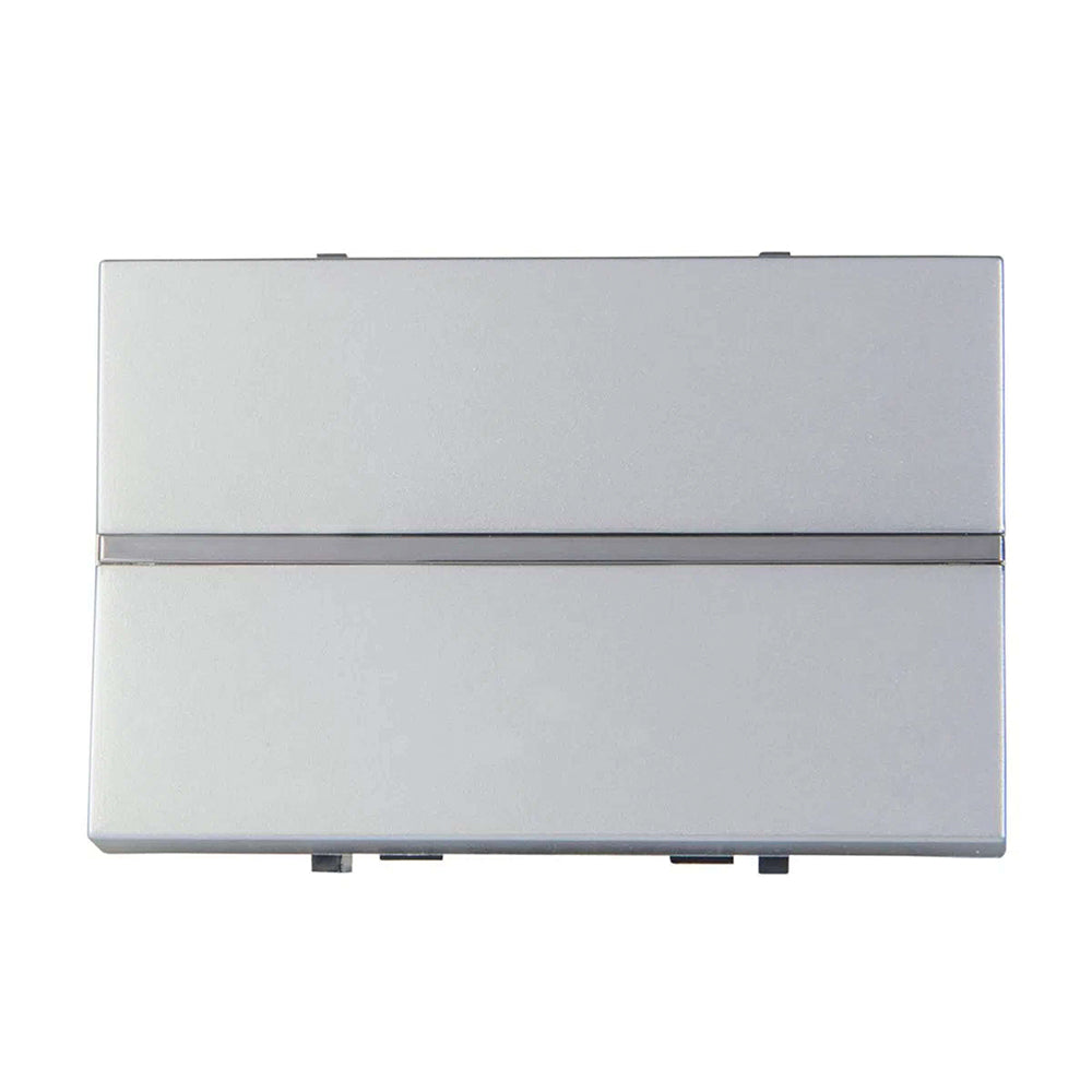 APAGADOR SENCILLO ESTEVEZ ZENIT 3 MÓDULOS PLATA