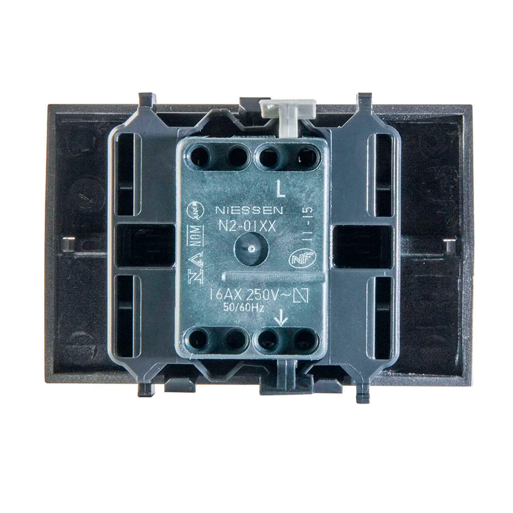 APAGADOR SENCILLO ESTEVEZ ZENIT 3 MÓDULOS PLATA