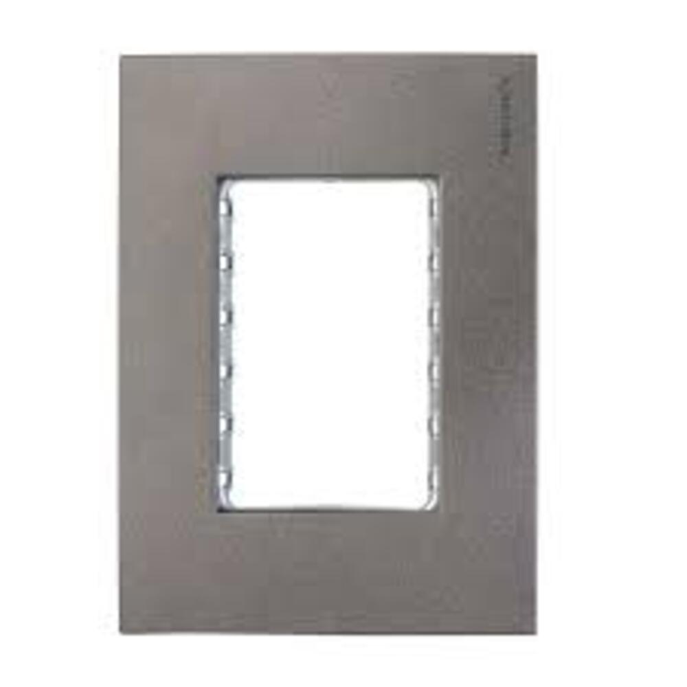 CONTACTO DÚPLEX ESTEVEZ ZENIT 2 POLOS CON FALLA A TIERRA ANTRACITA CON PLACA ANTRACITA