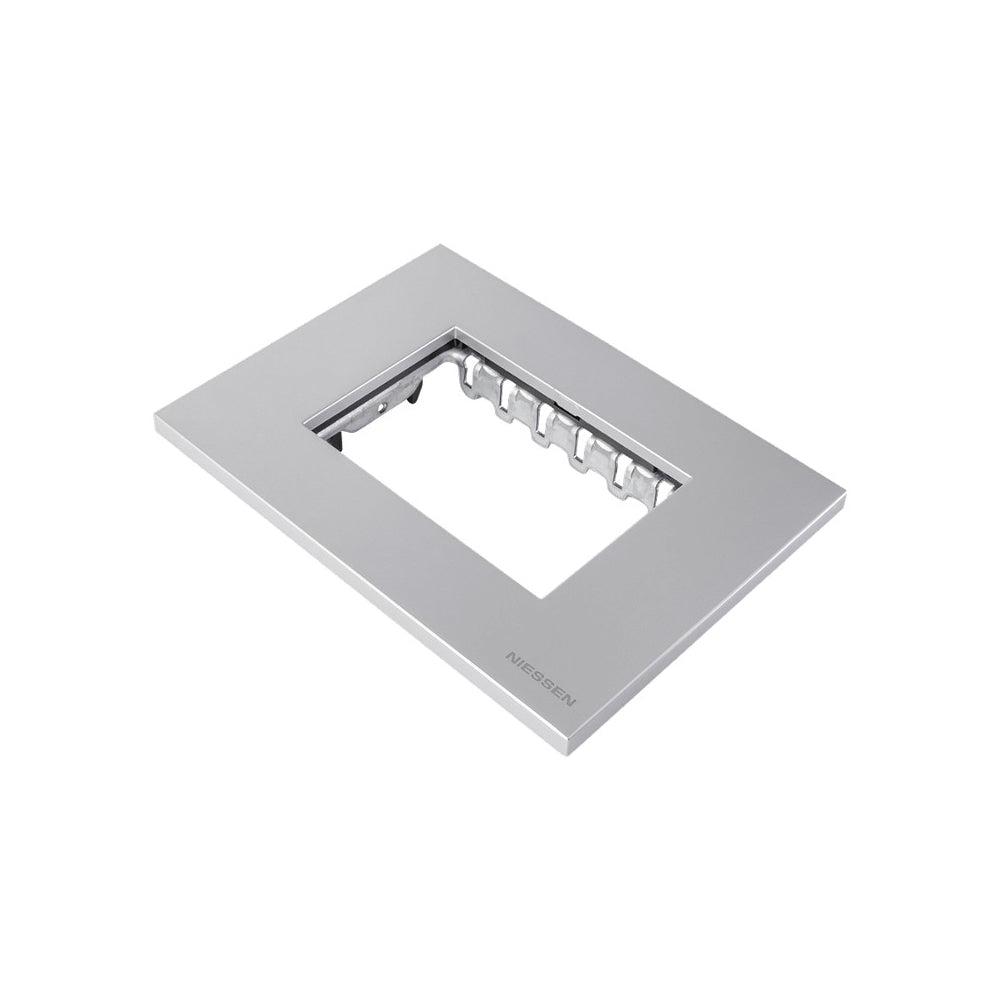 PLACA 3 MOD. ACERO PULIDO N2473-AL ZENIT NIESSEN