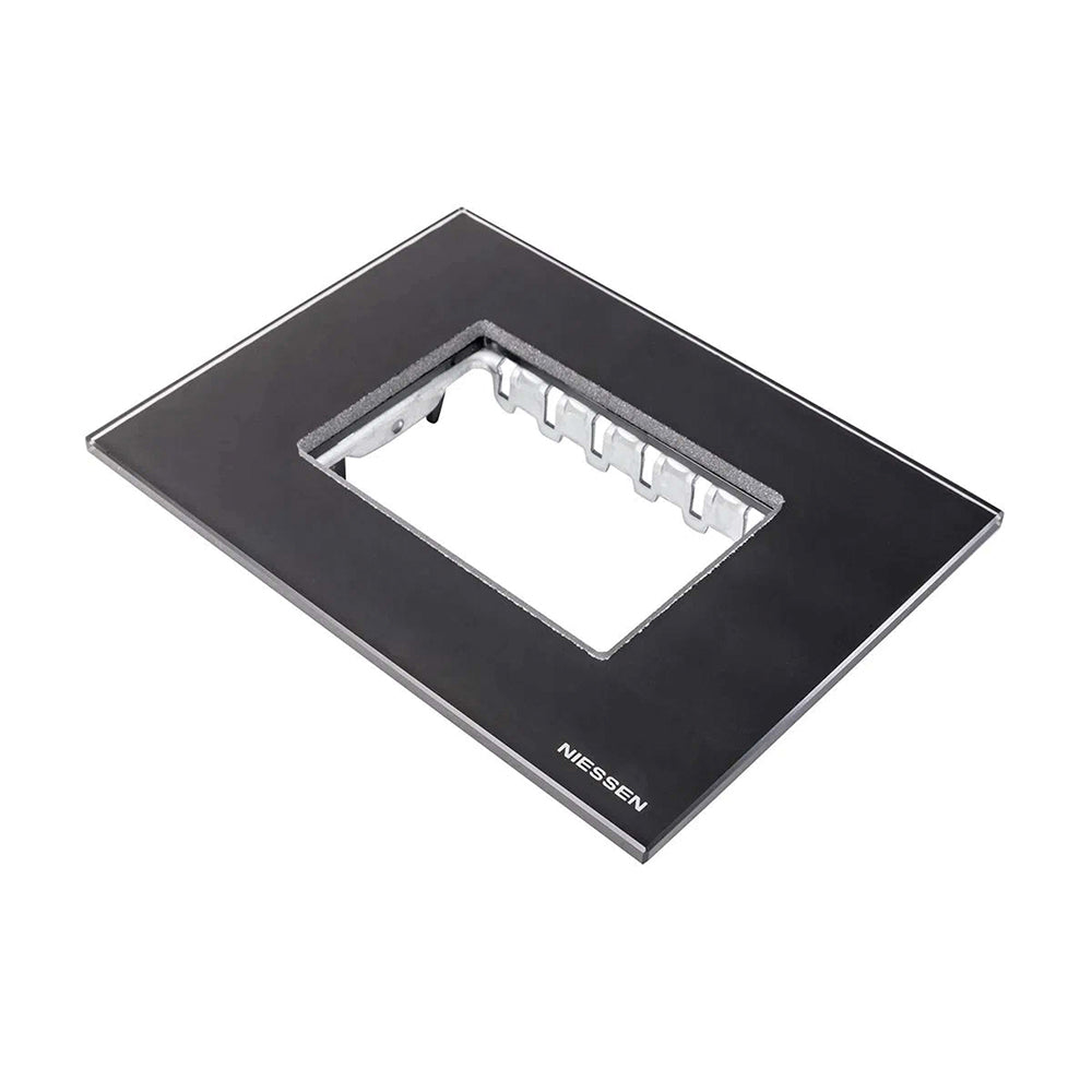 PLACA ESTEVEZ ZENIT 3 MÓDULOS CRISTAL NEGRO