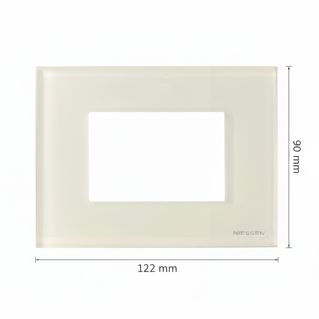 PLACA 3 MOD. CRISTAL BLANCO N2473-CB ZENIT NIESSEN