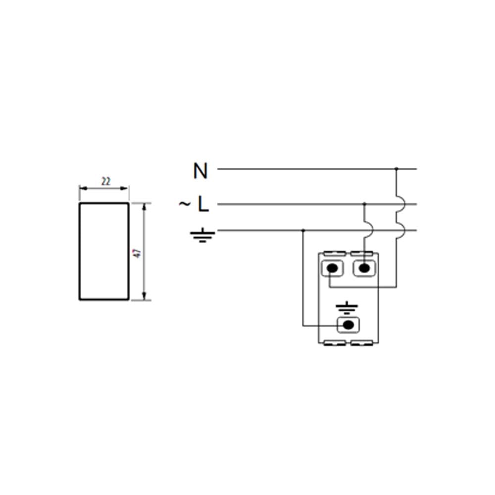 TOMACORRIENTE POLARIZADA Y ATERRIZADA 2P+T 1 MOD. 15A/127-277V. N4129S