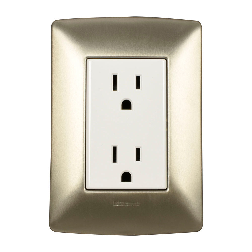 TOMACORRIENTE DUPLEX 2P+T 3 MOD. 15A/127-277V. N4188