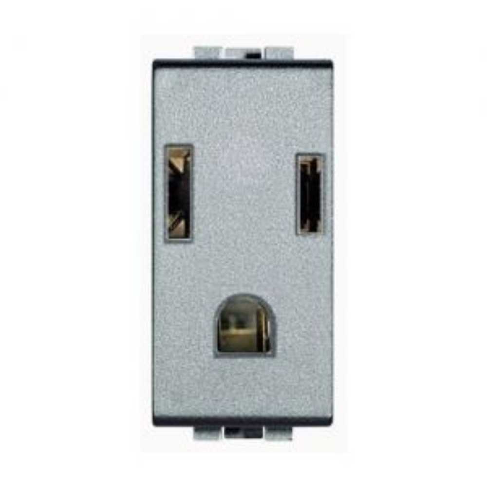 TOMACORRIENTE POLARIZADA Y ATERRIZADA 2P+T 1 MOD. 15A/127-277V. NT4129