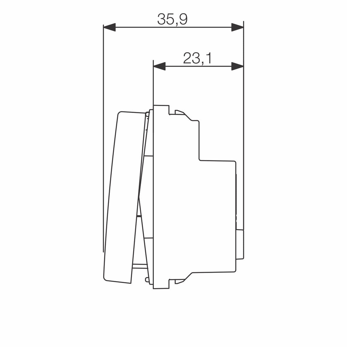 INTERRUPTOR 1P 16AX. 250V. 2 MOD. BLANCO NEVE VIMAR