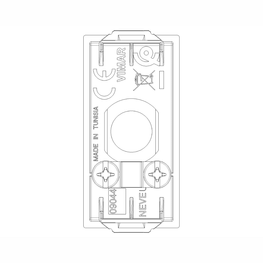 SALIDA DE CABLE CON SUJETACABLE 1 MOD. BLANCO NEVE VIMAR