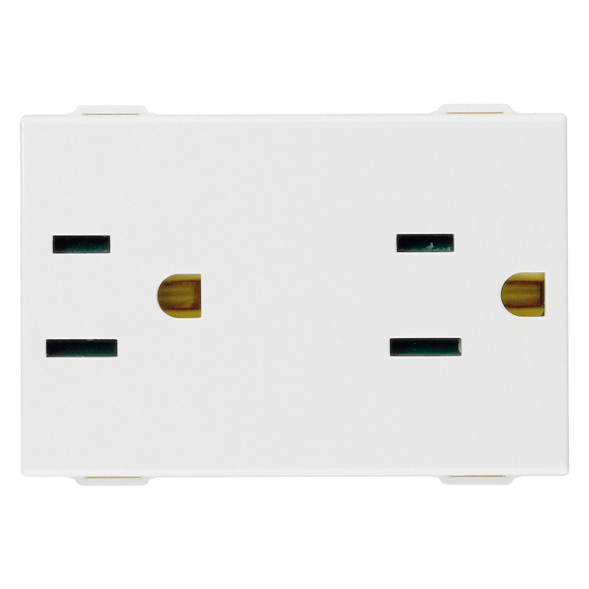 TOMACORRIENTE 2P+T 15A/127V. 3 MOD. USA BLANCO NEVE VIMAR