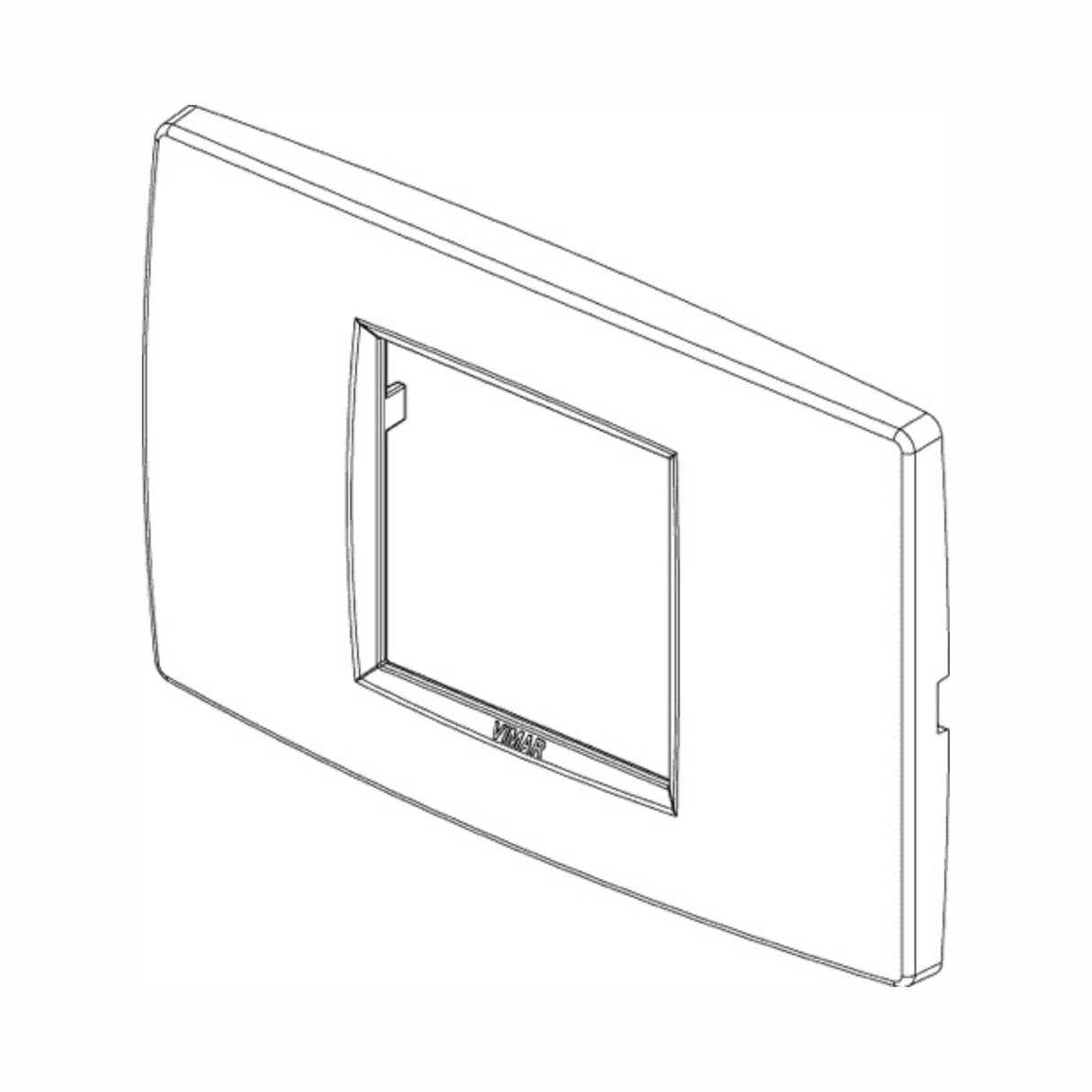 PLACA 2 MOD. CENTRALES BLANCO NEVE UP VIMAR *** HAE ***