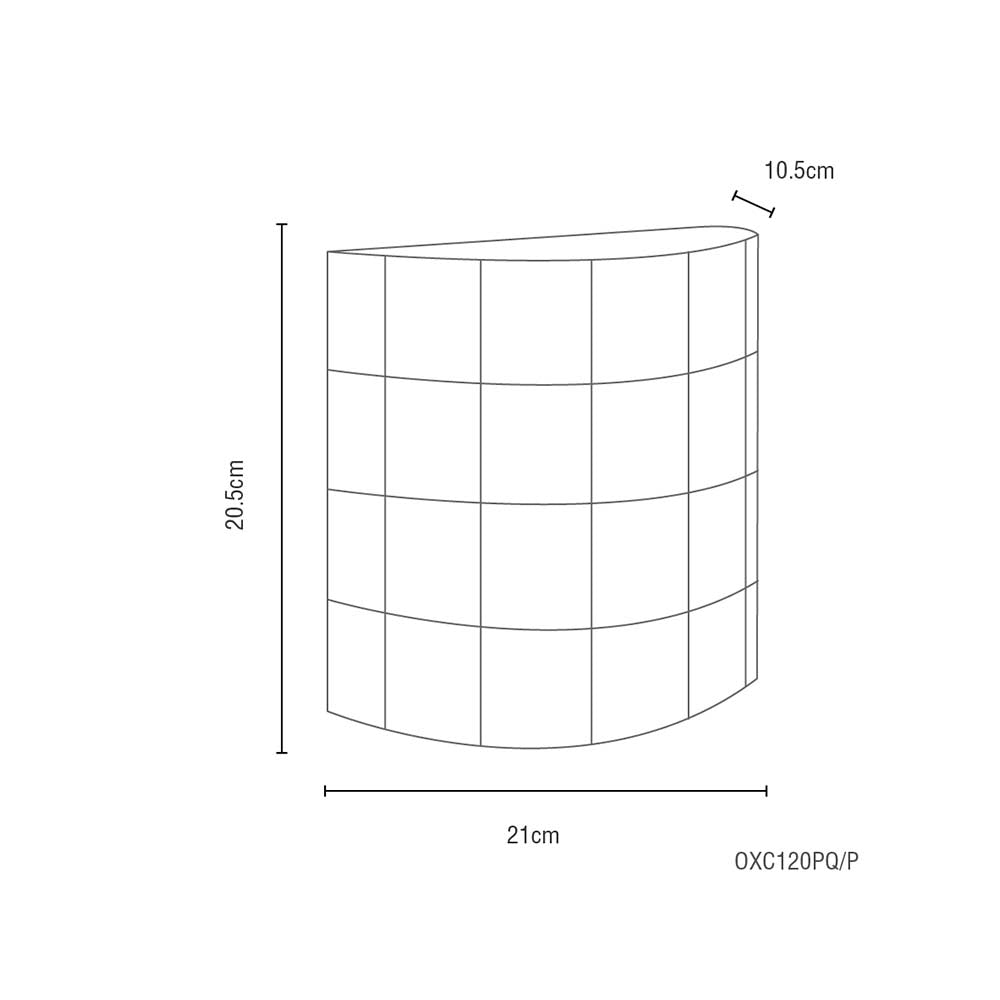ARBOTANTE ONIX 1/2 CANA PARQUET ACABADO PINA 60W MAX E27