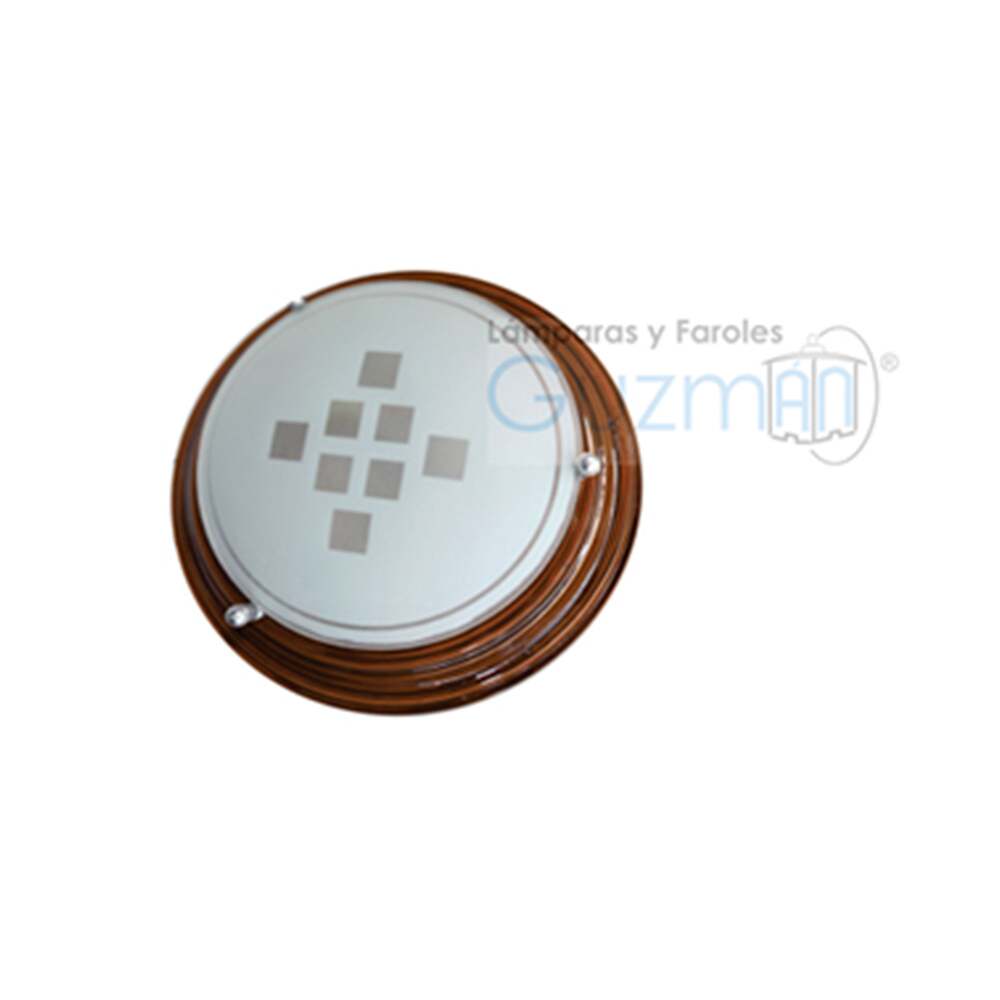 PLAFON MODELO 202 2 LUCES CHOCOLATE MCA GUZMAN