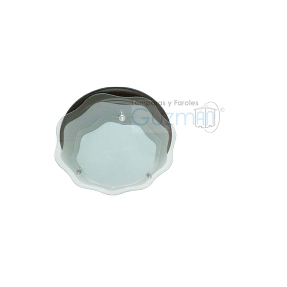 PLAFON MODELO 415 OVNI GRANDE CROMO LISO FLOR 2 LUCES SIN FOCO MCA GUZMAN