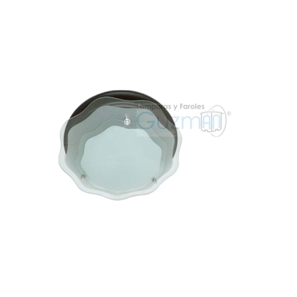PLAFON MODELO 415 OVNI GRANDE FLOR 2 LUCES SIN FOCO BLANCO LISO MCA GUZMAN
