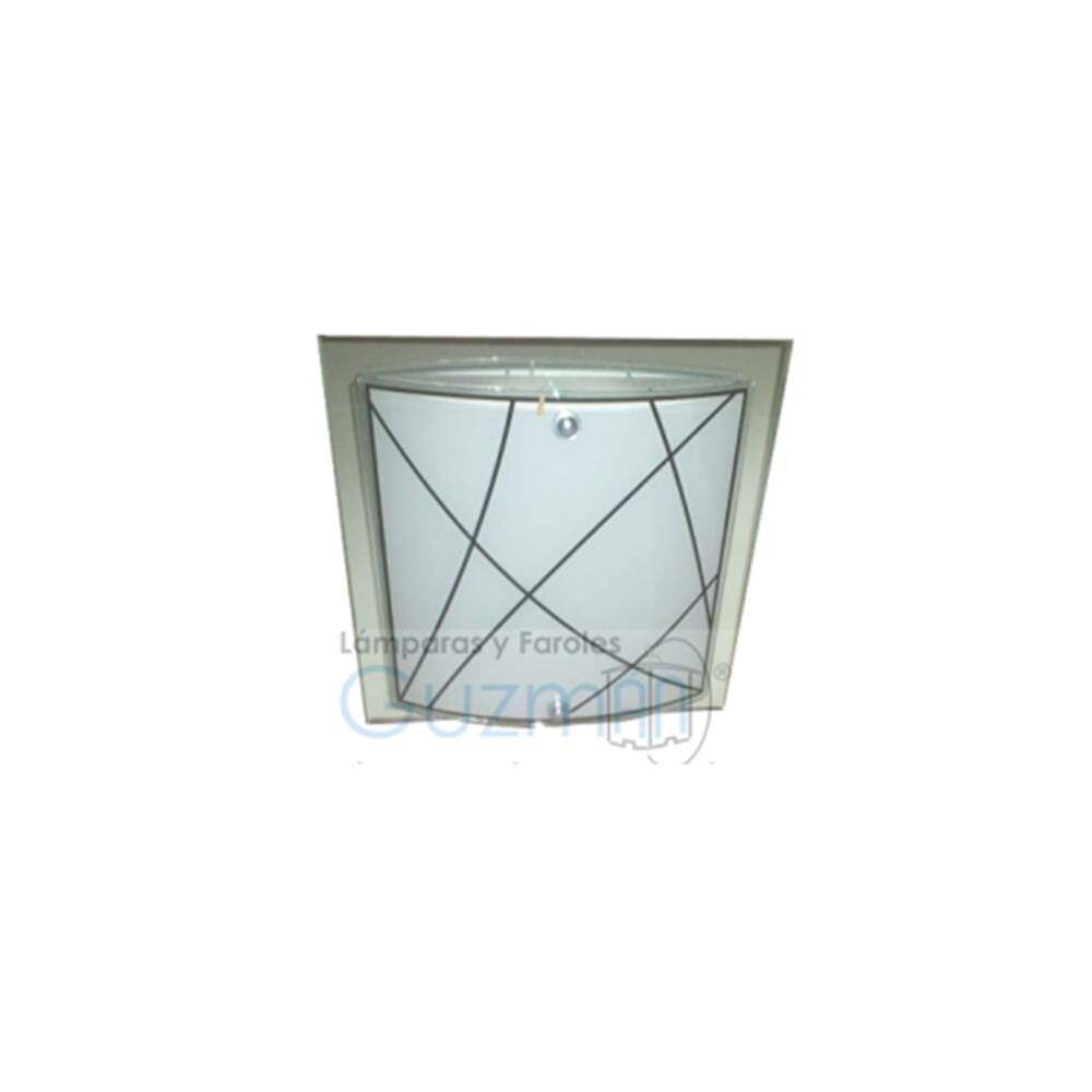 PLAFON ESPEJO RAYA NEGRA 2 LUCES SIN FOCO MCA GUZMAN