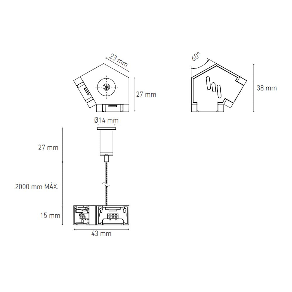 CONECTOR 60 BL FALT COLOR NEGRO MCA ELECTROMAG