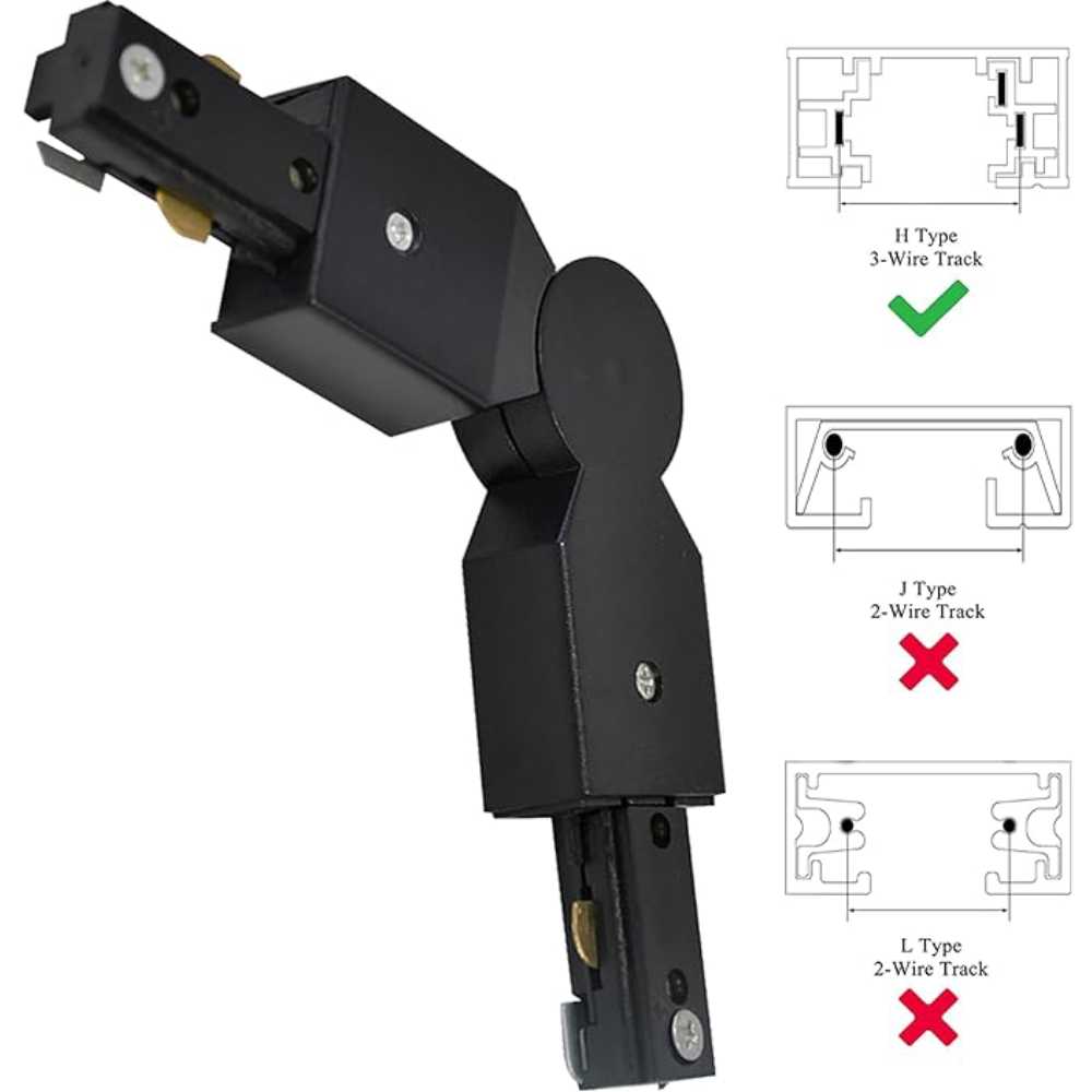 CONECTOR FLEXIBLE PARA RIEL NEGRO ELECTROMAG