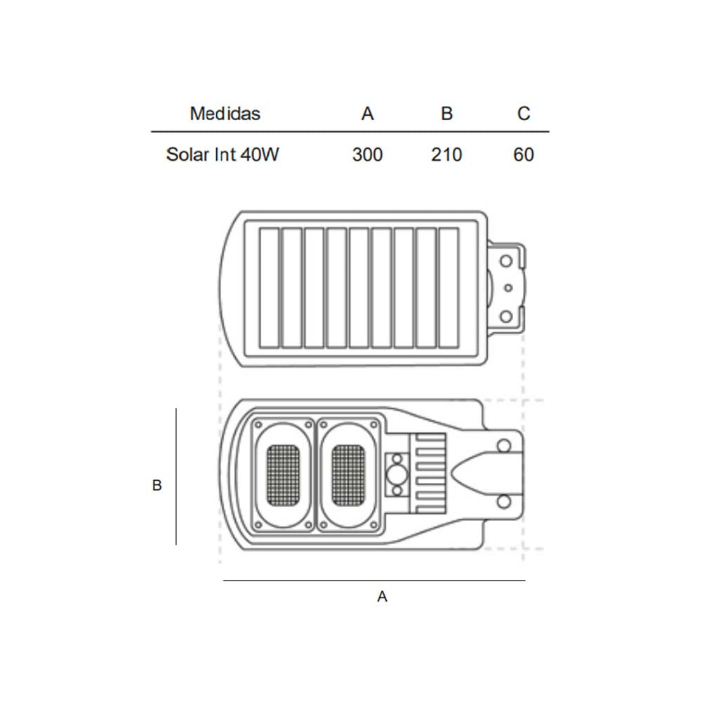 LUMINARIO LED SOLAR INT. ECO 4.5W 6500K