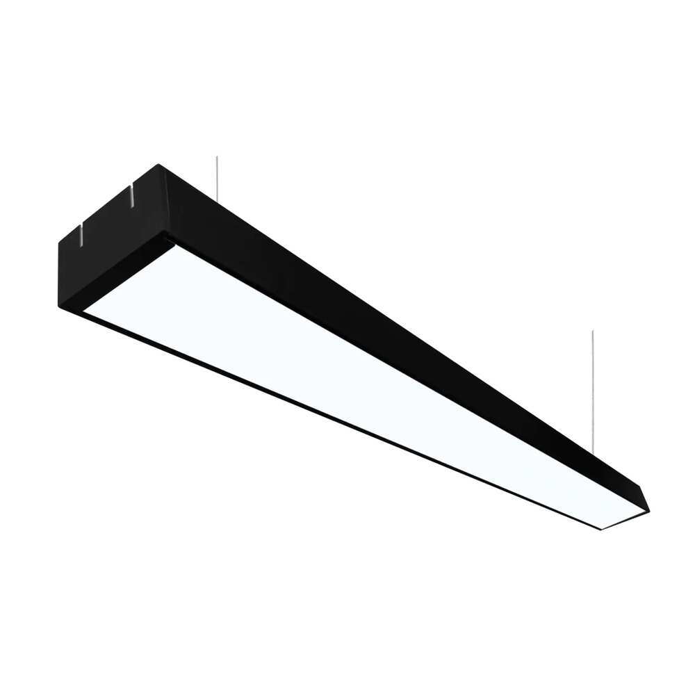 LUMINARIO COLGANTE RECTANGULAR LED NEGRO 48W 120 BLANCO CALIDO INCLUYE SOPORTES 85-265V IP20 ILUMILEDS