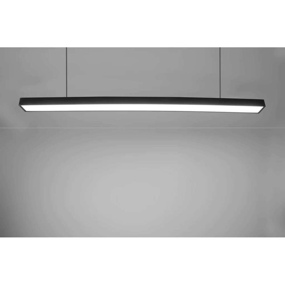LUMINARIO COLGANTE RECTANGULAR LED NEGRO 48W 120 BLANCO CALIDO INCLUYE SOPORTES 85-265V IP20 ILUMILEDS