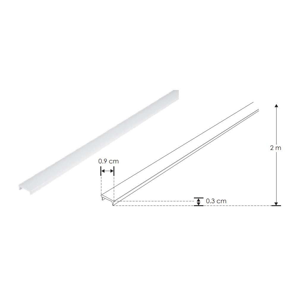 KIT DE PERFIL PARA TIRA EXTRAPLANA TIPO WALL WASHER DE LED QUE INCLUYE PERFIL DE ALUM DE 2M MICA DIFUSA DE 2M KIT DE 2 TAPAS LATERAES DE EMPOTRAR PROTECCION IP20