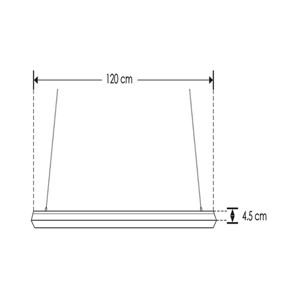 LUMINARIO COLGANTE/ SOBREPONER LED 36W 120 BLANCO NEUTRO POLICARBONATO DIFUSO INCLUYE ACC DE FIJACION 100-265V IP20 ILUMILEDS *** HAE ***