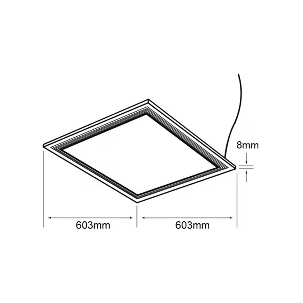 PANEL LED 2X2 SUSPENDIDO/EMPOTRABLE 40 W LUZ BLANCA NEUTRA NO ATENUABLE LED INTEGRADO PAN-LED/40/40/S *** OFRECER 91048 ***