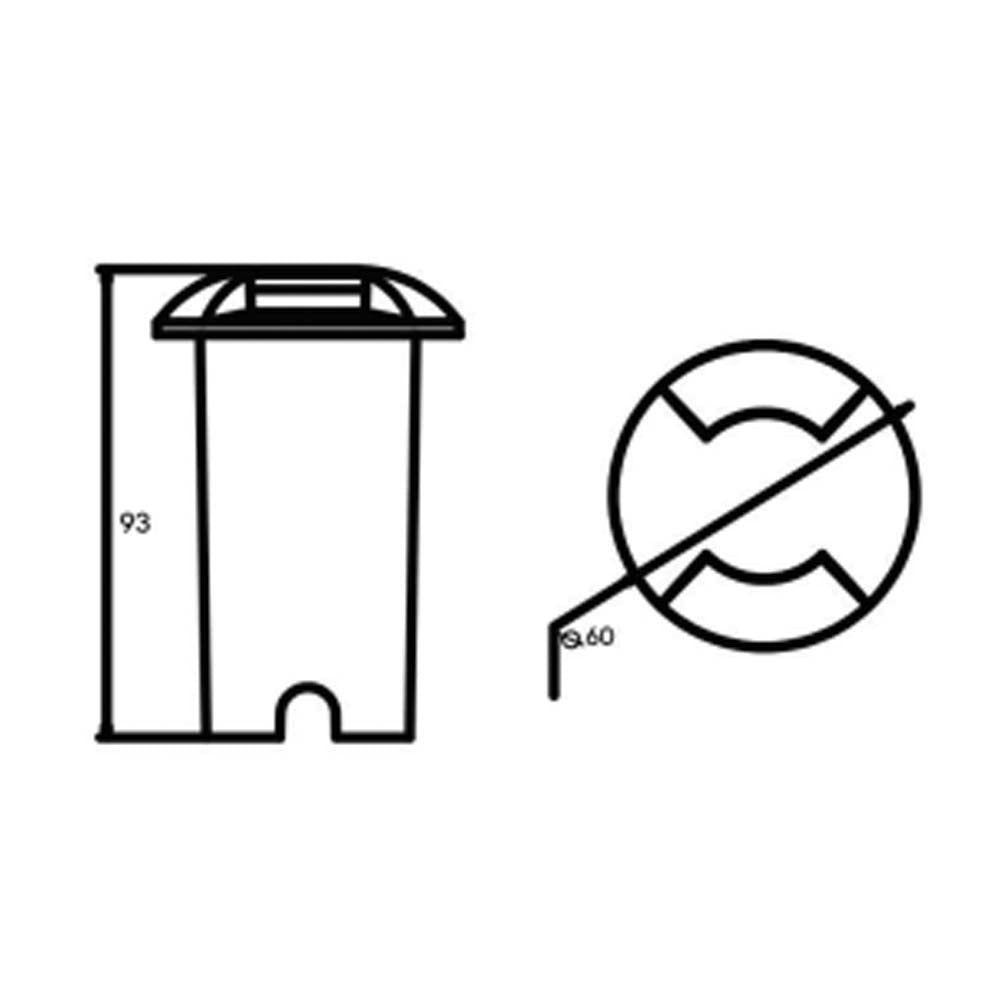 LUMINARIA LED 1W 90LM COLOR SATIN 3000K EMPOTRADO PISODOBLE SALIDA LUZ 90-240V ***HAE2025***