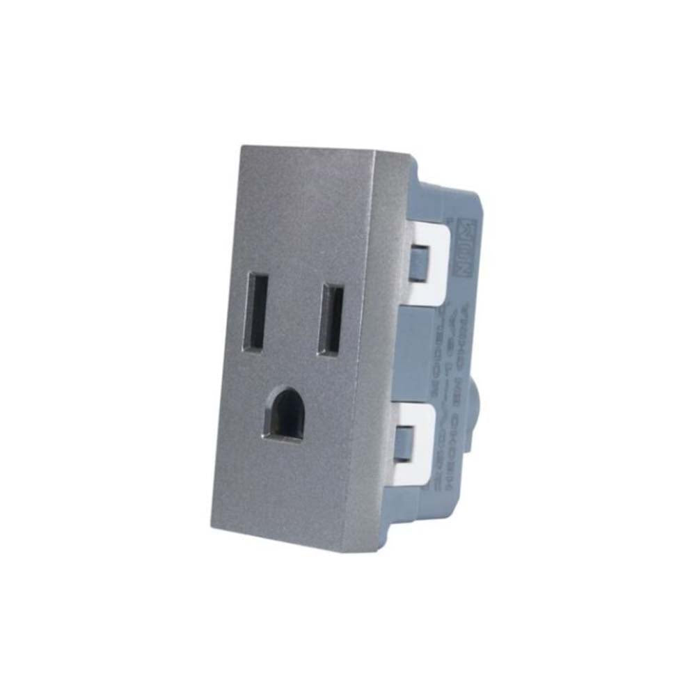 CONTACTO 2P+T DE 1 MODULO ANODIZADO LUCEK PREMIUM