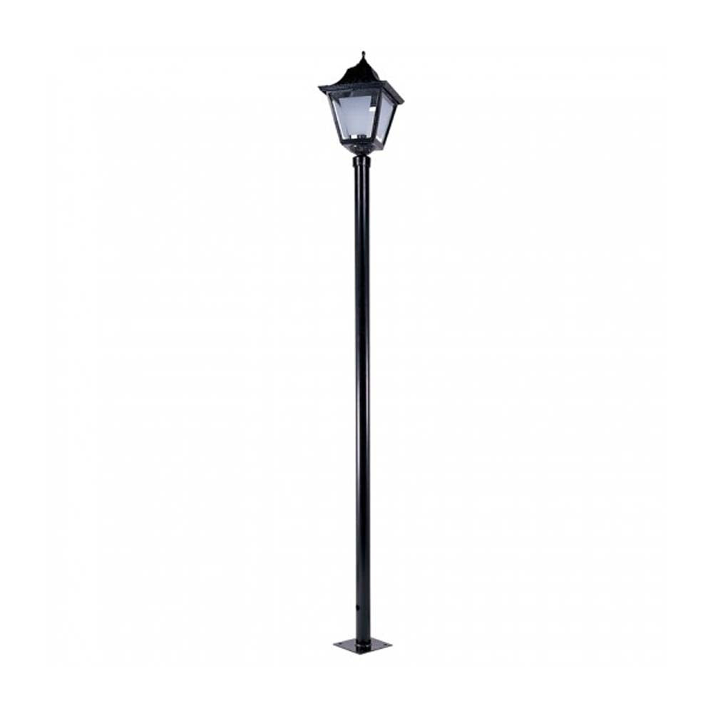 POSTE FAROL ACERO NEGRO 60W E27(NO INCLUIDA) IP54 CALUX