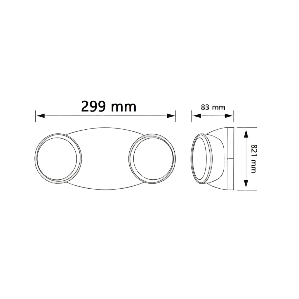 LUMINARIO LED EMERGENCIA PACO 2X0.92W/120-277V. MONTAJE UNIVERSAL BEGHELLI