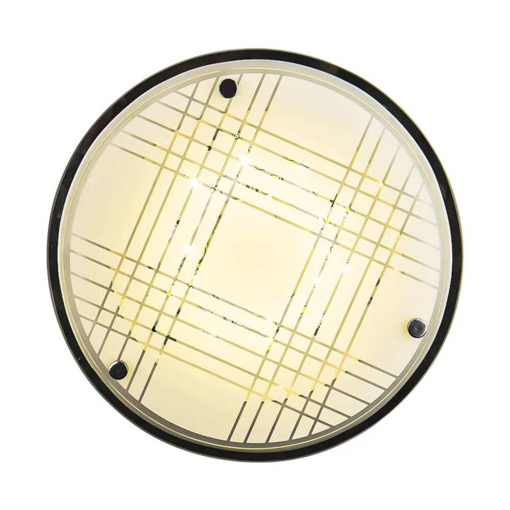 PLAFON CON PLACA LED 3TONOS LUZ BLANCA CALIDA Y NEUTRA/PANTALLAS DE CRISTAL DECORADO. PLC-526-008 STAR 008