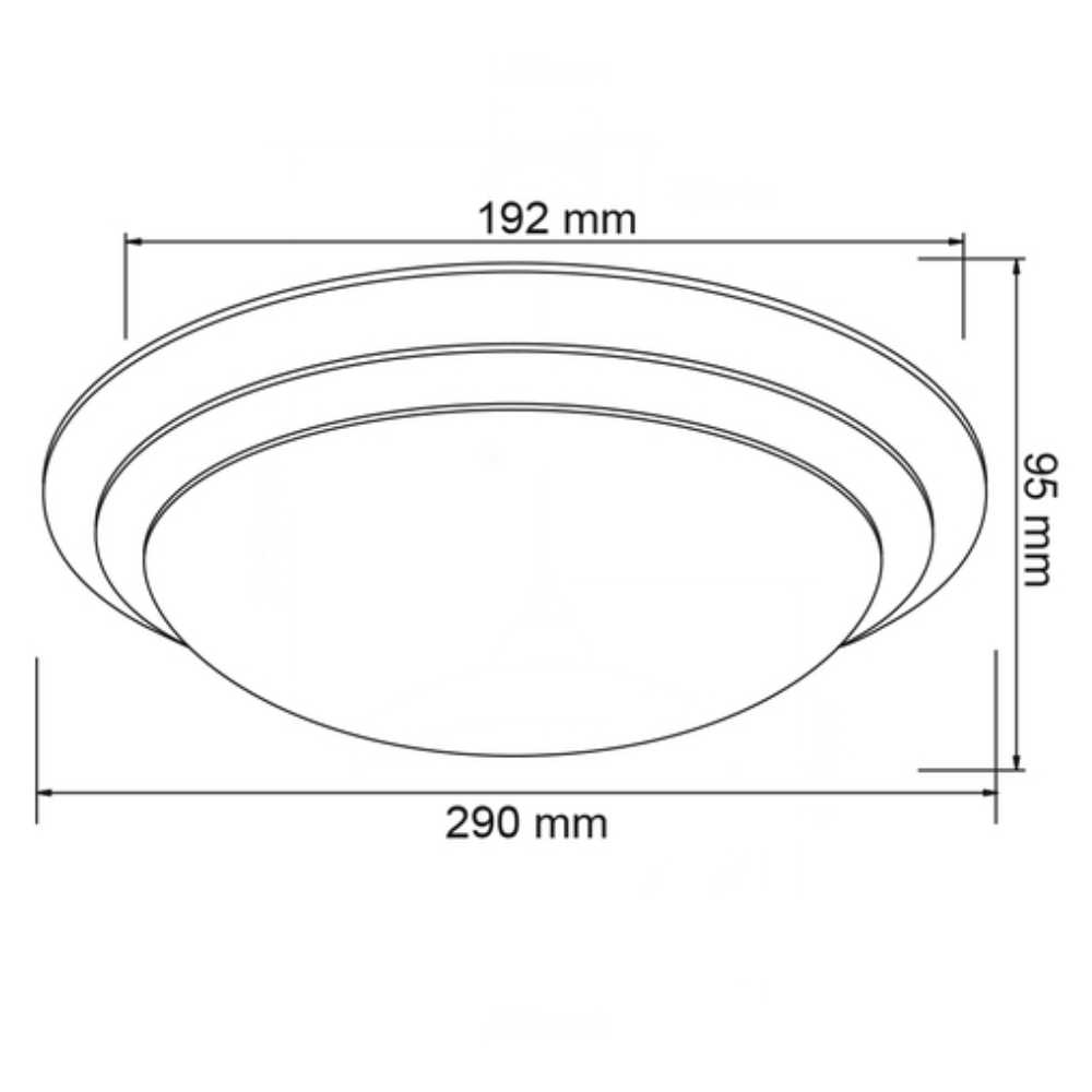 LAMPARA DE INTERIOR PARA SOBREPONER BASE E27 PTL-1900/S