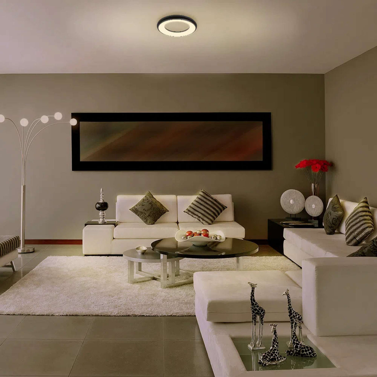 LÁMPARA DE INTERIOR LED SATELITE II TECNOLITE PARA SOBREPONER 25W LUZ SUAVE CÁLIDA*** HAE ***