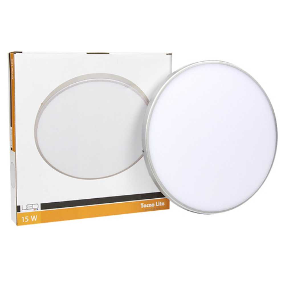 LÁMPARA DE INTERIOR LED IBIZA II TECNOLITE SOBREPONER EMPOTRABLE BOTE INTEGRAL 15W LUZ DE DÍA