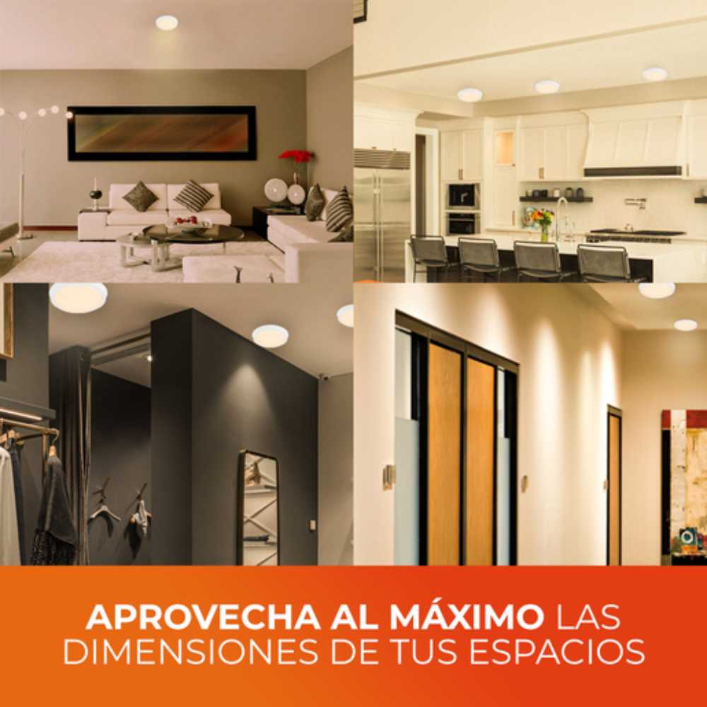 LÁMPARA DE INTERIOR LED TECNOLITE PADANG PARA SOBREPONER 10W LUZ SUAVE CÁLIDA