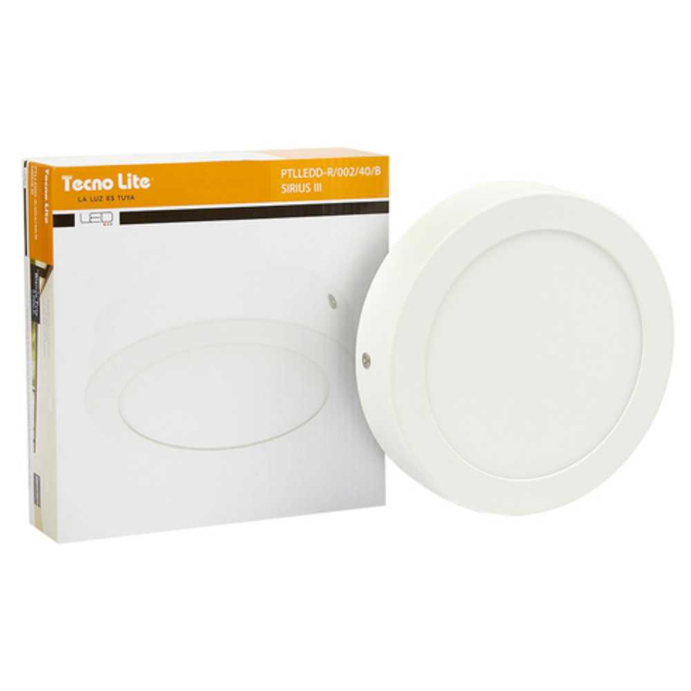 LÁMPARA DE INTERIOR LED TECNOLITE SIRIUS III PARA SOBREPONER 12W LUZ BLANCA NEUTRA