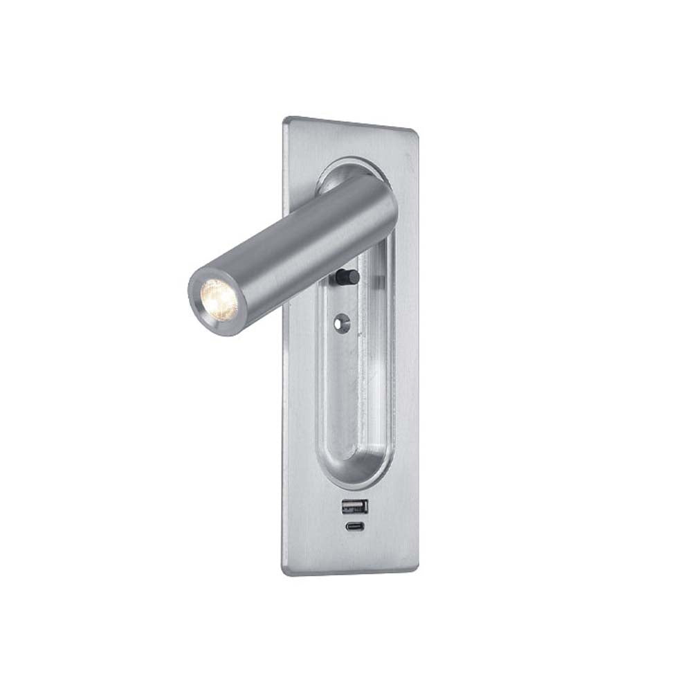 LUM MURO LED ZIMMER CROMO 3W 3000K QUOR *** HA. LUMI ***