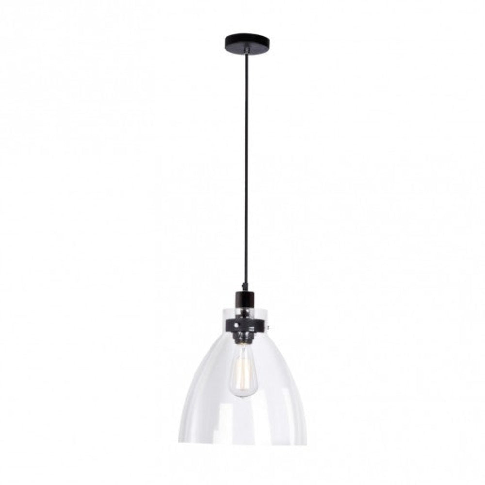 LUMINARIO COLGANTE TIPO CAMPANA DE CRISTAL 60W E26 S/FOCOS 90-130V 3M. QUOR *** HA. LUMI *** ***HAE 2024***