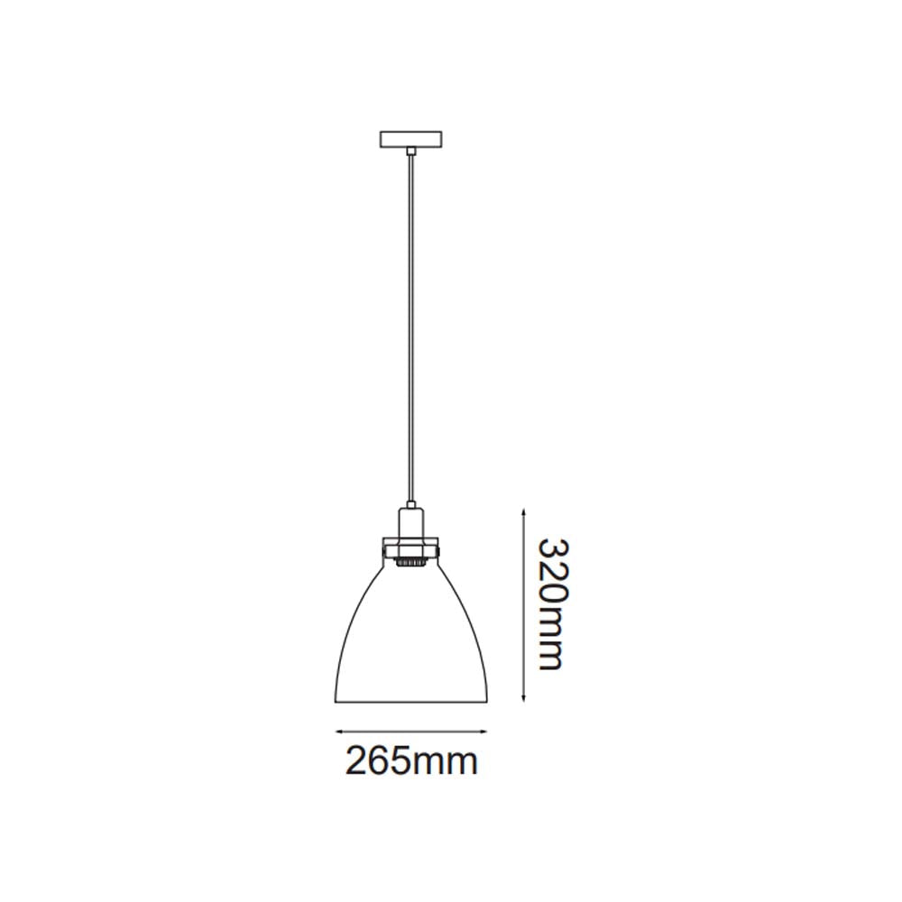LUMINARIO COLGANTE TIPO CAMPANA DE CRISTAL 60W E26 S/FOCOS 90-130V 3M. QUOR *** HA. LUMI *** ***HAE 2024***