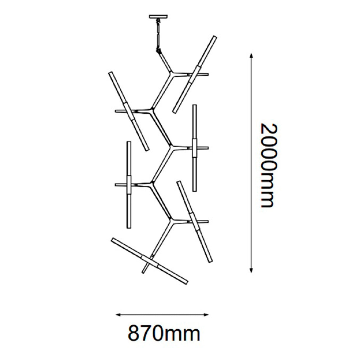 LUMINARIO TECHO LED 4X12W/127V. G9 NEGRA 3000K BLANCO CALIDO *** HAE ***