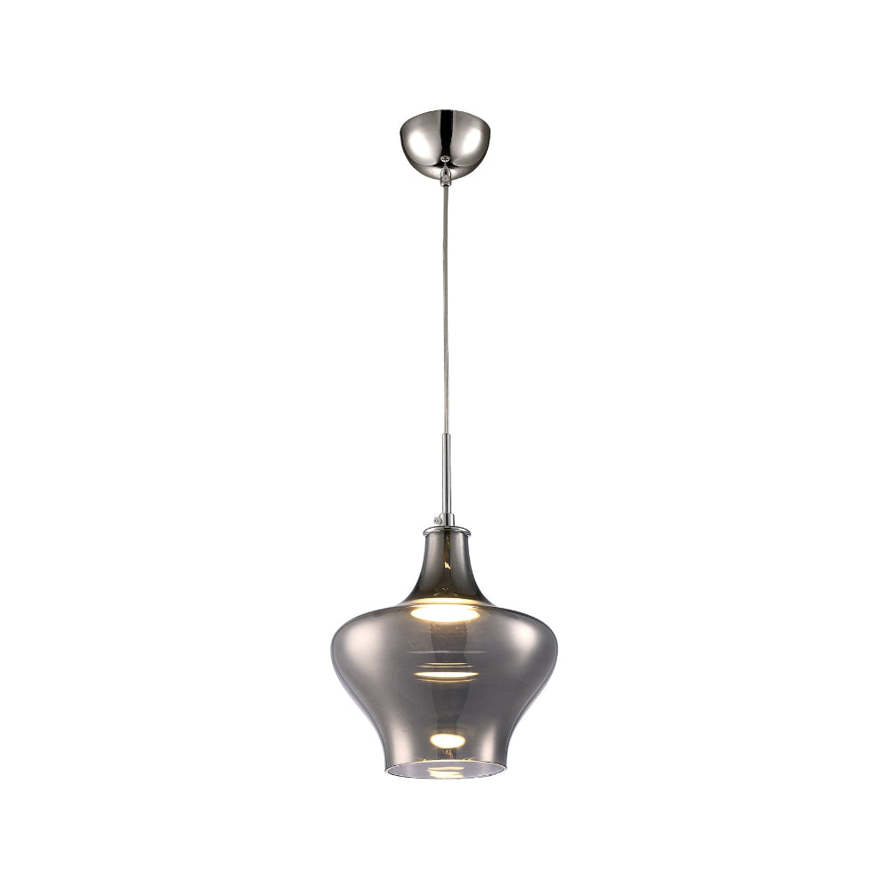 LUM COLGANTE LED VIENA CRISTAL HUMO 20.5X21.5 CM 5W 3000K QUOR *** HA. LUMI ***