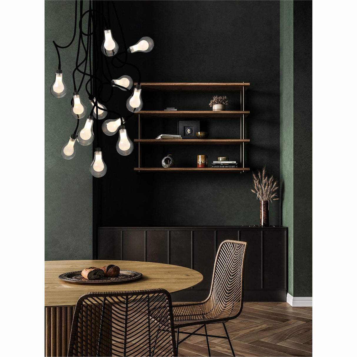 LUM TECHO 12 LUCES KNIPS LED 127V 12X3W NEGRO 3000K *** HA. LUMI ***
